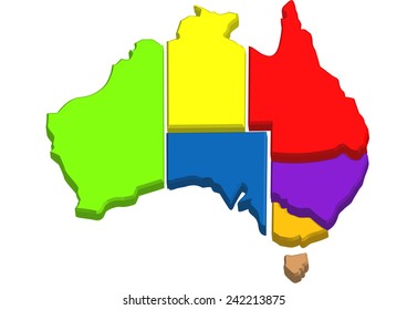 australian map. 
