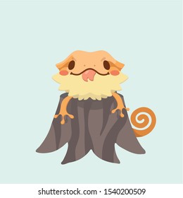 Australian map frill necked lizard vector.
