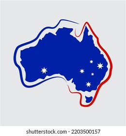 Australian map vector illustration for any purpose
