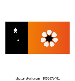 Australian Northern Territory flag on white background texture. Vector illustration state symbol.