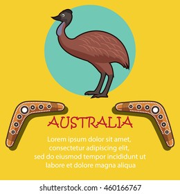 Australian object, banner and poster with Australian theme.