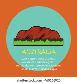 Australian object, banner and poster with Australian theme.