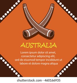 Australian object, banner and poster with Australian theme.