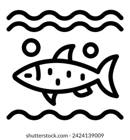 Australian ocean fish icon outline vector. Art famous. Flag center urban