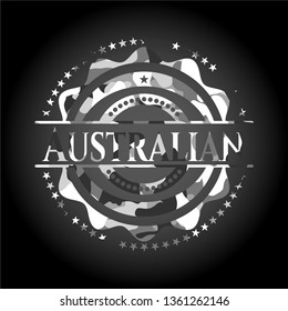 Australian on grey camouflage texture