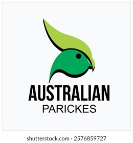 Australian parakeet head animation, Cool logo design.