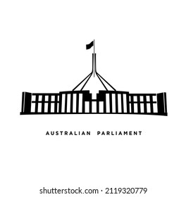 Australian parliament building icon. Australian parliament symbol vector on white background. svg