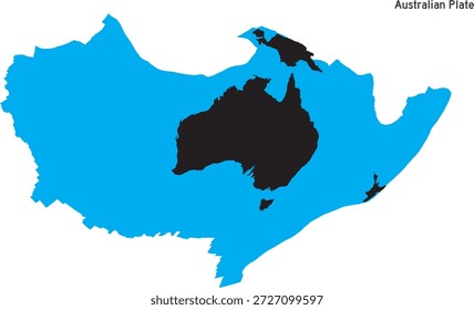 Australian Plate tektonische Vektorkarte