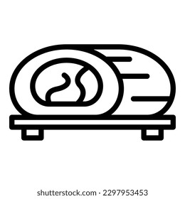 Australian roll icon outline vector. Food cuisine. Dish dinner