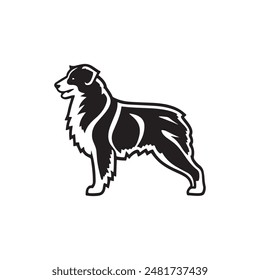 Australian Shepard vector logo silhouette design 