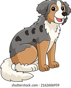 Australian Shepherd Cartoon Clipart Illustration Stock Vector (Royalty