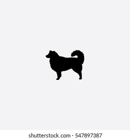 Australian Shepherd icon silhouette vector illustration

