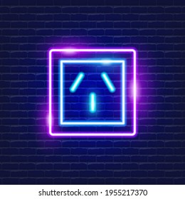 Australian socket neon icon. Electricity concept. Vector illustration for design.