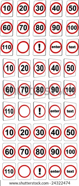 Australian Speed Limit Signs: เวกเตอร์สต็อก (ปลอดค่าลิขสิทธิ์) 24322474 ...