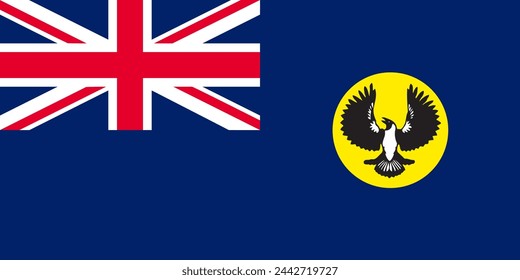 Australian State and Territory Flags: Waving Fabric Flag of South Australia