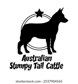 Australian Stumpy Tail Cattle dog silhouette,  dog, dog breeds, logo, vector, silhouette, logo design, animal, illustration, icon, sign, design, black,  symbol, pet