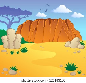 Australian Theme Landscape 1 - Vector Illustration.