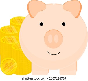 Australian vector hand drawn flag, Australian dollar