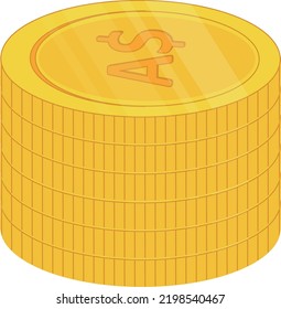Australian vector hand drawn flag, Australian dollar
