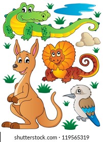 Australian wildlife fauna set 2 - vector illustration.