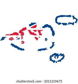 Australia's continent, Ashmore and Cartier Islands country flag vector on white background 