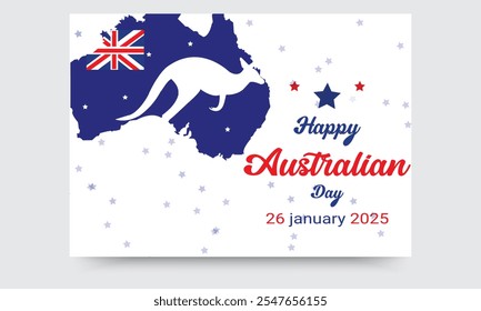 Fondo del día de Australia diseño simple. Bandera de Australia. feliz día de los trabajadores australianos con bandera australiana