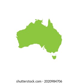 Australia's illustration. Vector picture. Australia map.