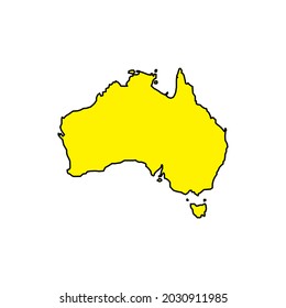 Australia's illustration. Vector picture. Australia map.