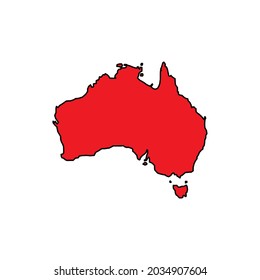 Australia's illustration. Vector picture. Australia map.