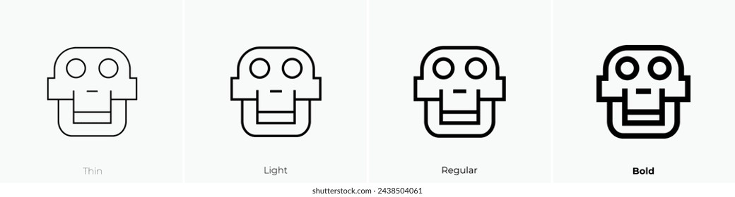 australopithecus icon. Thin, Light Regular And Bold style design isolated on white background