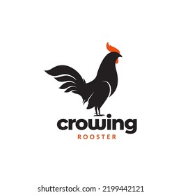 Australorp rooster chicken logo design