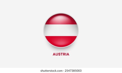 austria 3d flag vector illustrator