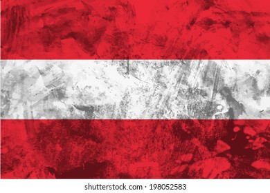 Austria, Austrian Flag on concrete textured background