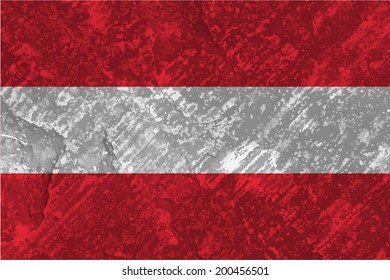 Austria, Austrian Flag on concrete textured background