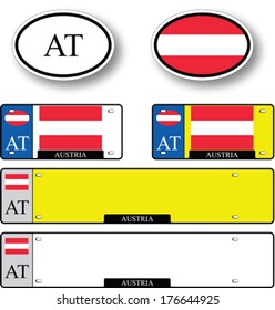 austria auto set against white background, abstract vector art illustration, image contains transparency