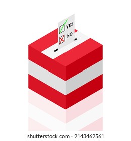 austria Wahlurne. Vektorgrafik