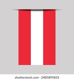 Austria Banner Flag Vector Illustration