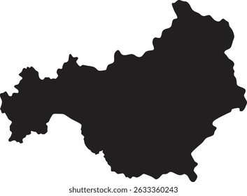 Austria black map silhouette vector style with white background