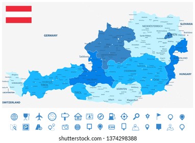 Europe Map Infographic Slide Presentation Global Stock Vector (Royalty ...