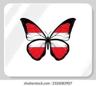 Austria Butterfly Flag Pride Icon
