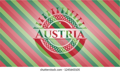 Austria christmas badge background.