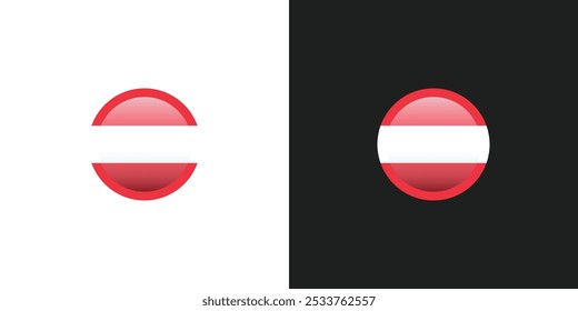 Austria Circle Flag Round National Flag