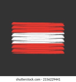 Austria colorful brush strokes painted national country flag icon