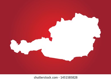Austria colorful vector map silhouette