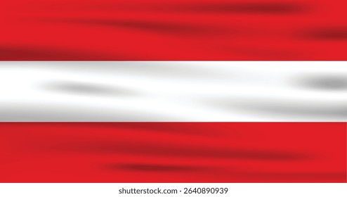 Austria Country Flag 3d. Official Austria Flag With Original Color and Size Proportion