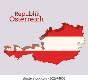 Austria design over gray background, vector illustration