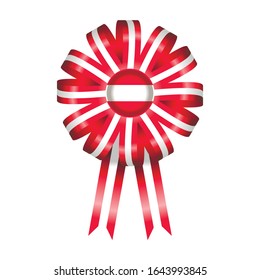 Indicador detallado de la rosette de seda en Austria, ilustración del vector eps10