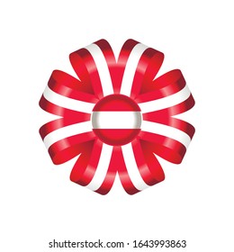 Indicador detallado de la rosette de seda en Austria, ilustración del vector eps10