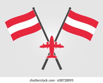 Austria Emblem Airplane Trip