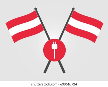 Austria Emblem Electricity Power